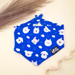 Bandana Flydog Tie On Blue Dogs