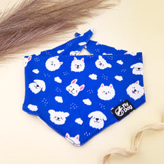 Bandana Flydog Tie On Blue Dogs