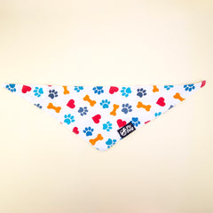 Bandana Flydog Tie On White Paws