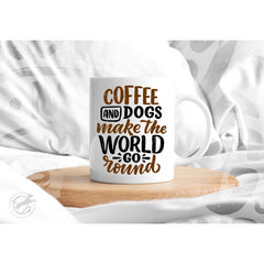 Cană Coffee and Dogs make the world go round