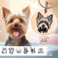 Flydog Medalion Oțel Gravat cu Rasa Câini