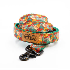 Designer Leash Green Ocean Waves