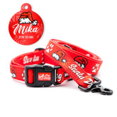 Red Santa Dog Designer Set