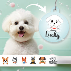 Flydog Medalion Personalizat cu Rasă Câini Cartoon