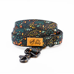 Lesă Designer Black Dark Flowers