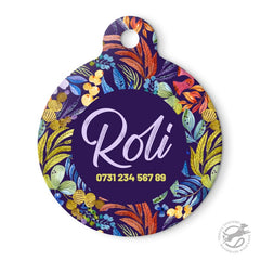 Set Designer Black Blue Flowers